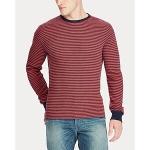 Ralph Lauren Denim Supply Men's Long Sleeve Shirt Med.  Navy And Red Striped